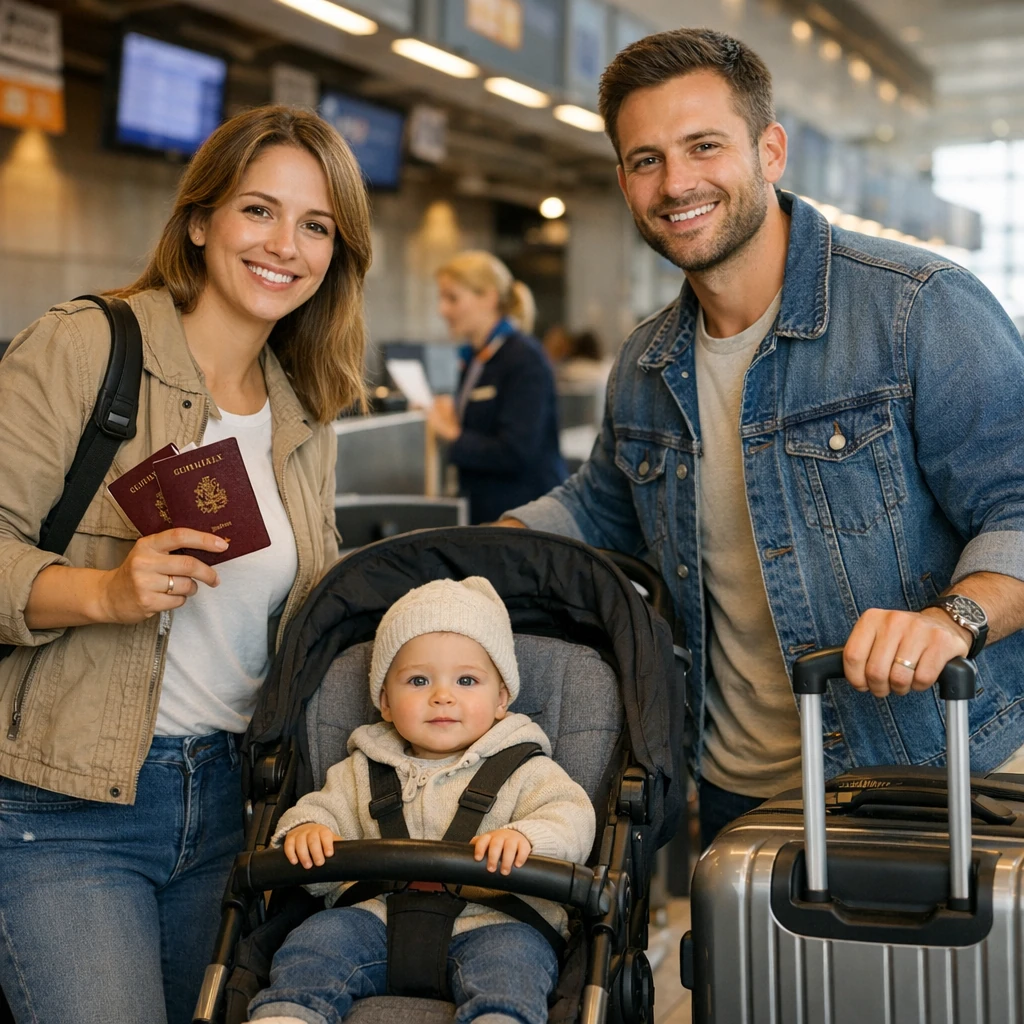 خرید بلیط هواپیما برای کودک و نوزاد و سفر خانوادگی در فرودگاه